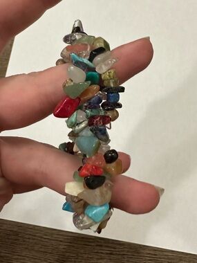 Multi-Crystal Chip Bead Stretch Bracelet - Women Jewelry
